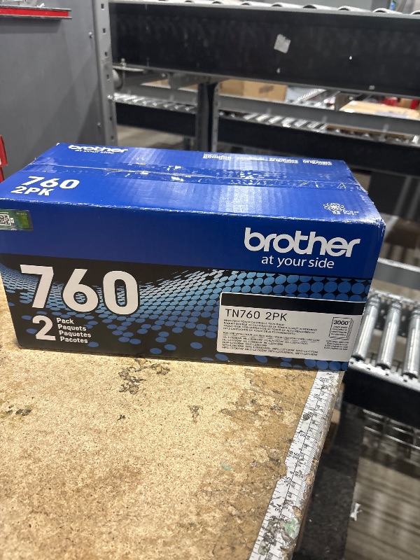 Photo 1 of *** CHECK COMMENTS***   Brother Genuine High-Yield Black Toner Cartridge Twin Pack TN760 2Pk, TN7602PK,2 Pack