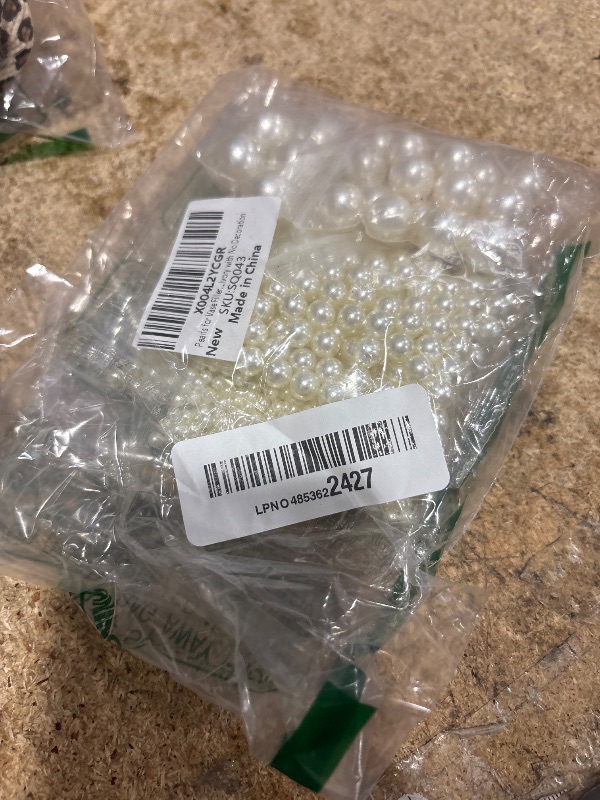 Photo 1 of 1925PCS Pearls for Vase Filler, 6 Sizes Unperforated Pearls Artificial Plastic Pearl Crafts Scattered on The Table, Wedding Birthday Party Decorations(2/4/6/8/14/18mm)