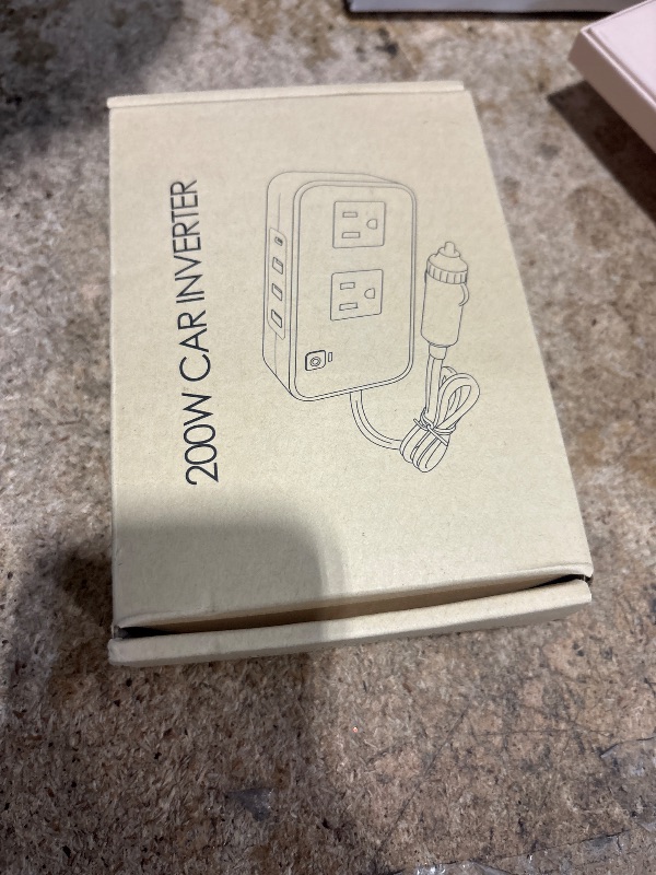 Photo 1 of 200W Car Power Inverter, PiSFAU DC 12V to 110V AC Car Plug Adapter Outlet with [20W USB-C] /USB-Fast Charger(18W) / 4.8A Dual USB/car Charger for Laptop