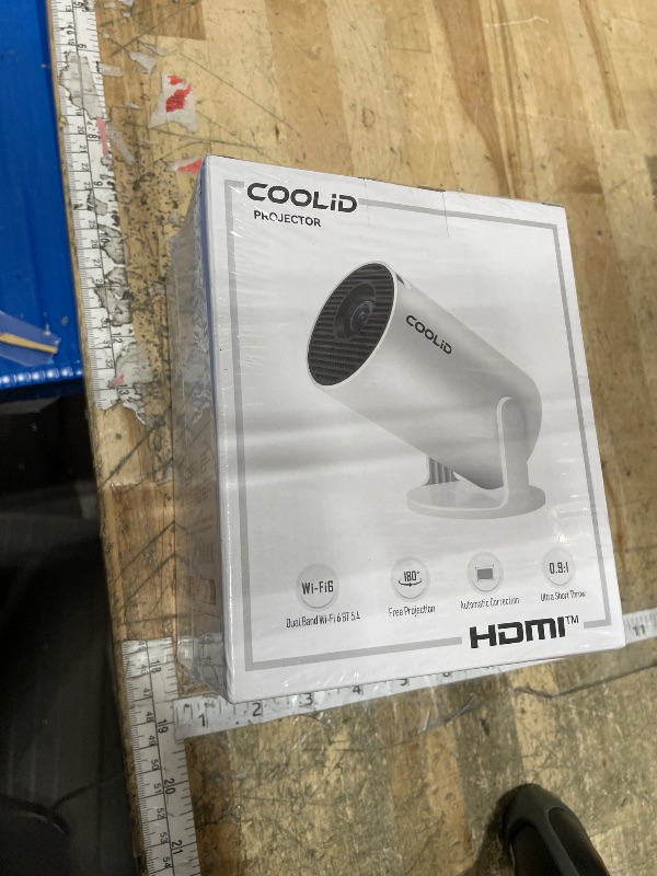 Photo 1 of **FACTORY SEALED** [Built-in Apps & 2025 Upgraded] Mini Projector Support 4K 1080P Auto Keystone 180° Rotatable with WiFi 6 and Bluetooth 5.4, Projector Portable Compatibile with HDMI/TV Stick/Memory Stick/Laptop-White