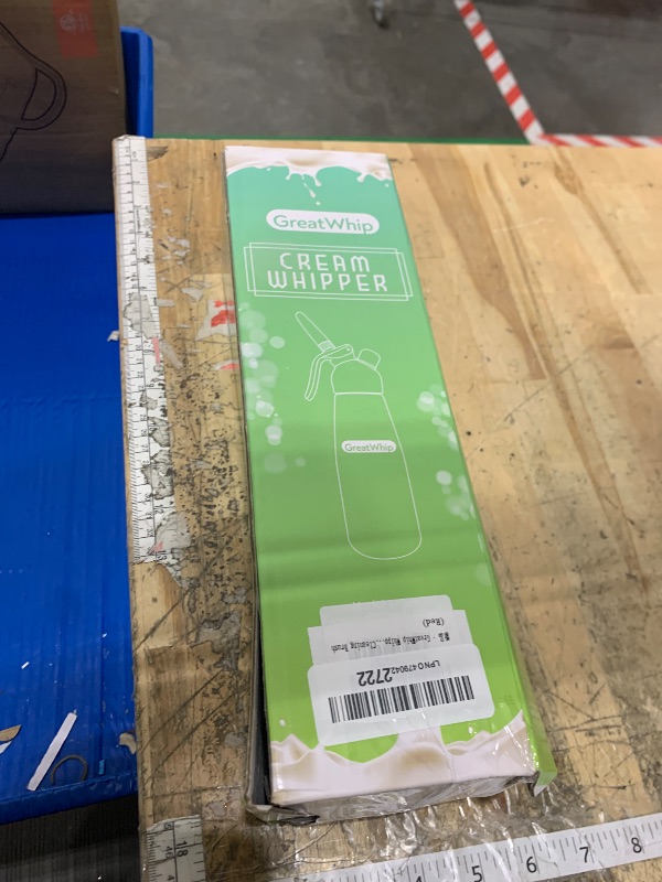 Photo 1 of *MISSING CHARGER* GreatWhip Whipped Cream Dispenser Highly Durable Aluminum Whip Cream Maker 500ml /1 Pint Large Capacity Cream Whipper with 3 Stainless Steel Nozzles & Cleaning Brush (Red)