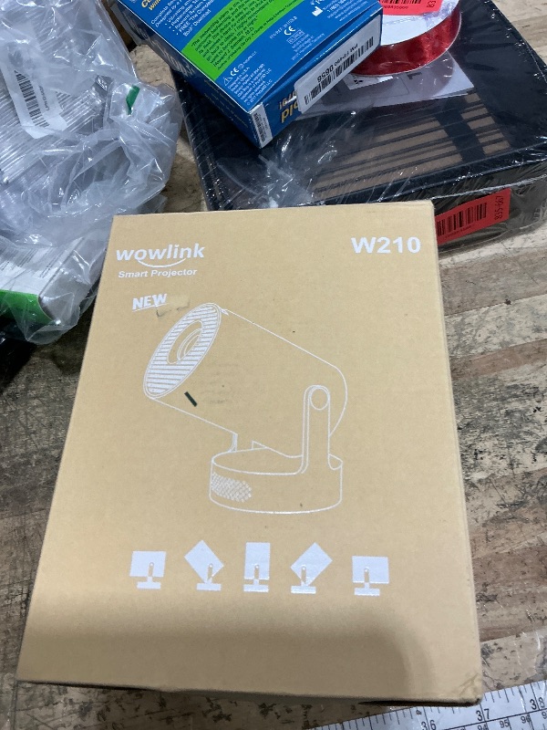 Photo 1 of [Built-in Apps & 2026 Upgraded] Mini Projector with WiFi 6 and Bluetooth 5.4 Support 4K 1080P Auto Keystone 180° Rotatable Projector Portable Compatibile with HDMI/TV Stick/Memory Stick/Laptop, White