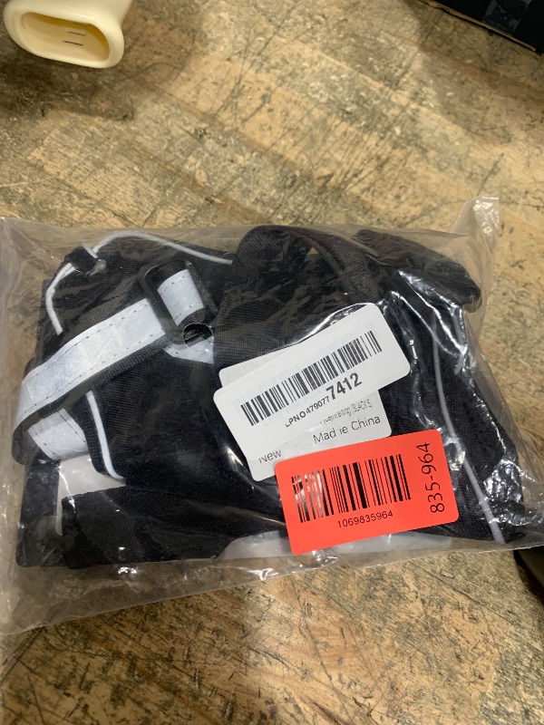 Photo 1 of ***(MISSING PATCHES)***MOOGROU Service Dog Vest Harness+ID Tag+10 Patches,Metal Serivce Dog Tag&Reflective Emotional Support Dog Vest with Handle for Small Dogs,Easy Put On/Off for Training/Walking/Everyday Black S