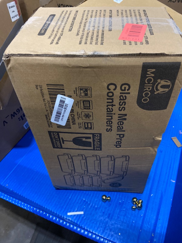 Photo 1 of [10-Pack] Glass Meal Prep Containers with Lids, MCIRCO Food Storage Containers with Snap Locking Lids, Airtight Lunch Containers, Microwave, Oven, Freezer and Dishwasher