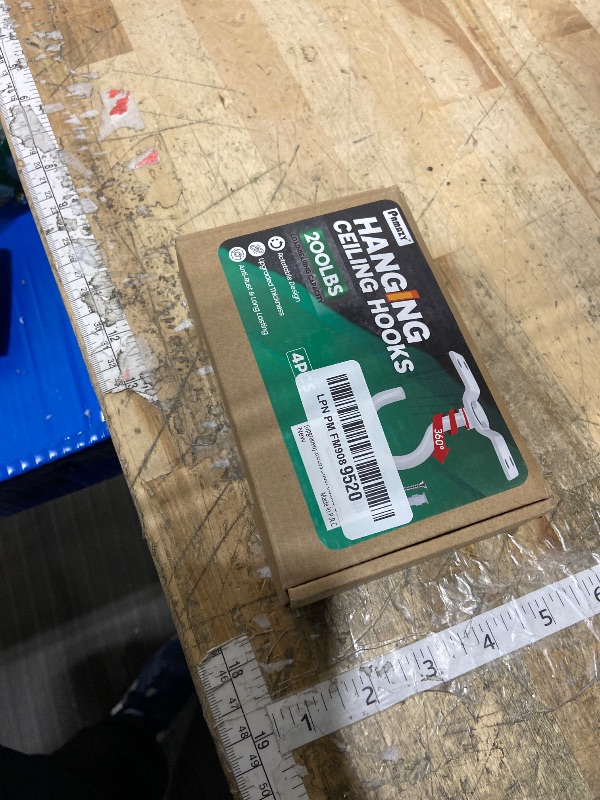 Photo 1 of [UPGRADED] 200LBS 4Pcs Rotatable Ceiling Hooks with 4 Screw Points Plate Base, White Wall Mount Metal Hanger for Hanging Plants, Bird Feeders, Lanterns, Lights, Wind Chimes, Indoor Outdoor Decor