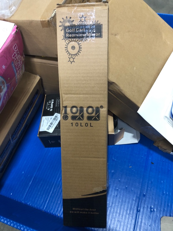 Photo 1 of ***(MISSING PARTS)***10L0L Universal Adjustable Golf Cart Panoramic Rear View Mirror, Rotatable 270 Rotation 16.5"Wide Angle Full Rearview Golf Cart Mirror for EZ Go, Club Car, Yamaha