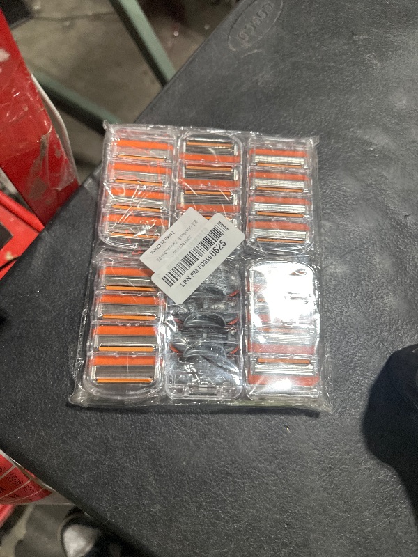 Photo 1 of 24 Pack Razor Blade Refills Compatible with Fusion 5 Razor – 5-Layer Precision Anti-Friction Blades for Manual Wet Shaving – Pivoting Head Design for Smooth, Close & Comfortable Shave (24)
