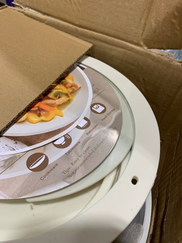 Photo 1 of **DAMAGE, INCOMPLETE** Astercook Ceramic Non-stick Cookware Pots and Pans Set, Detachable Handle, RV Kitchen Non Stick Cooking Set Removable Handles, Oven Safe, Induction Ready, Stackable, Cream White