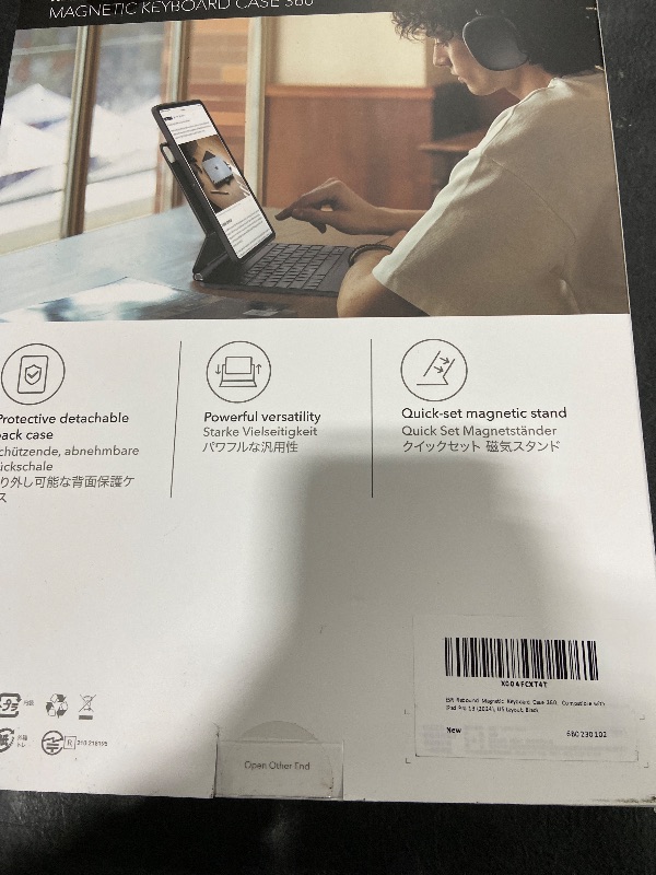 Photo 1 of ESR iPad Pro 13 Inch Case with Keyboard (M5/M4, 2025/2024), iPad Pro 13 Keyboard Case with Easy-Set Magnetic Stand, Portrait/Raised Modes for iPad Pro 13, Removable, Rebound 360 Series, Black