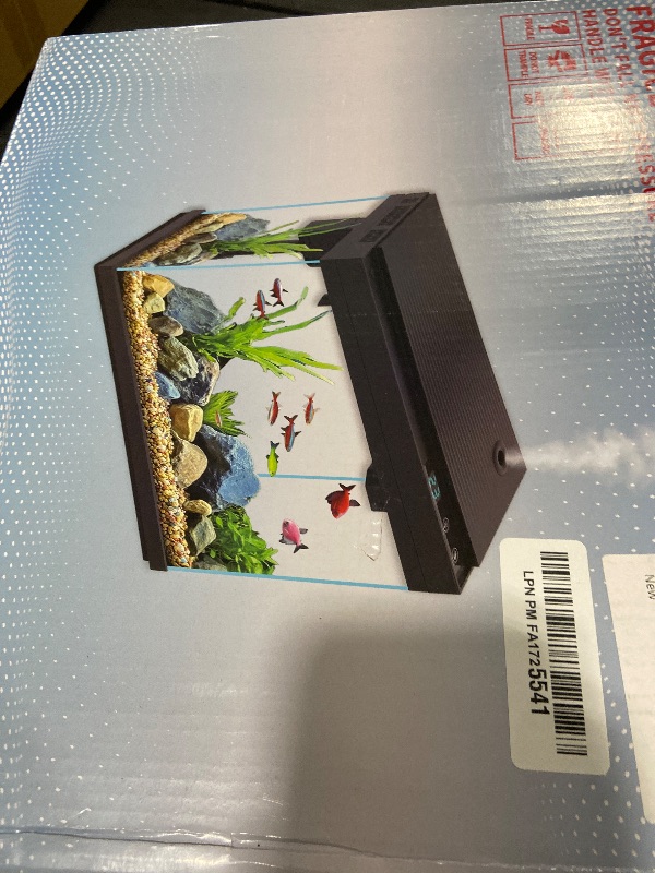 Photo 2 of Vehipa Fish Tank 2.4 Gallon Aquarium Kit with Humidifier 7-Color Auto-Looping 3 in 1 Quiet Pump with Filteration & Oxygenation & Circulation, Temperature Display, HD Glass