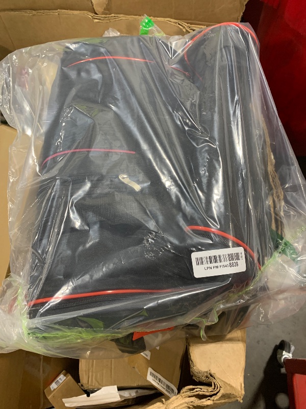 Photo 1 of 88 Key Keyboard Case Carrying Piano Cover, Gig Bag with 2-Pocket Keyboard Bag, 600D Durable Oxford Inside Padded Full Coverage Dust Protection for Digital Piano Covers, Black+red, L-53.5"x13" x 6.7