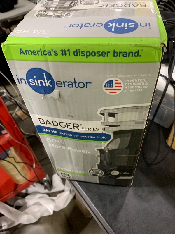 Photo 1 of InSinkErator Badger 5XP Garbage Disposal with Power Cord, Standard Series 3/4 HP Continuous Feed Food Waste Disposer, Badger 5XP W/C