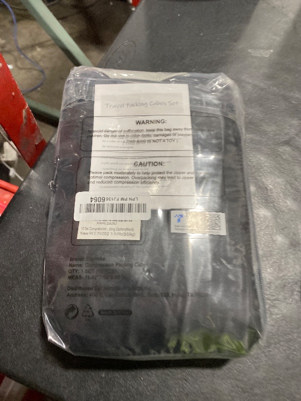 Photo 1 of 10 Set Compression Packing Cubes for Travel Essentials,Compressible Expandable Packing Cubes for Suitcase,OlarHike Luggage Organizer Bags for Travel,Handy Helper for Organizing Clothes(Black)