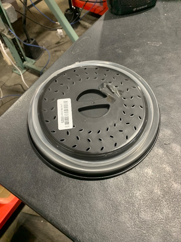 Photo 1 of 10.5 Inch Collapsible Microwave Splatter Cover, Dishwasher-safe, Microwave Plate Cover With Steam Vent?BPA-Free Silicone & Plastic (black)