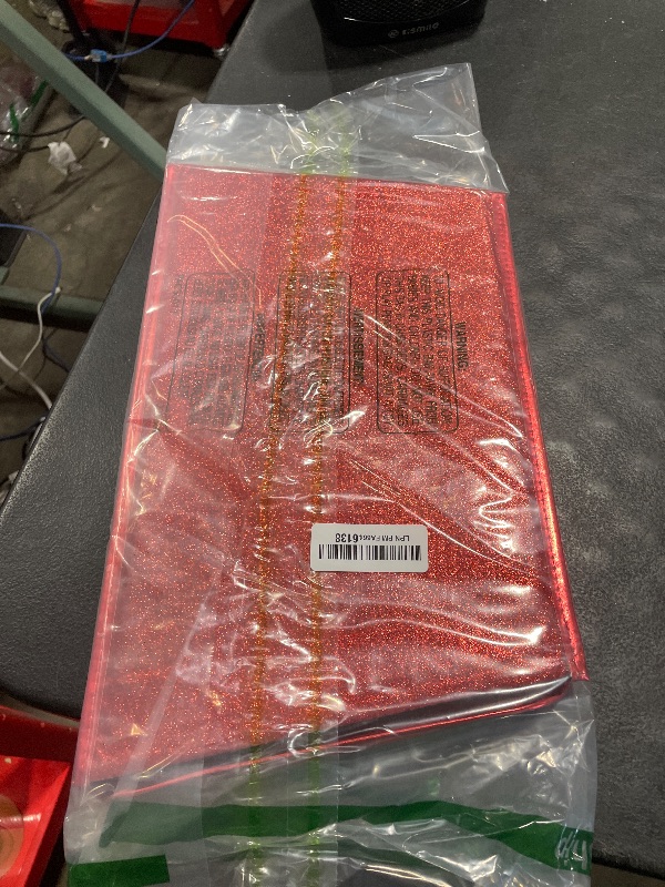 Photo 1 of Blissun Fabric Christmas Collar, Square Tree Ring, Glittering Willow Skirt for Christmas Decorations (Glitter Red)