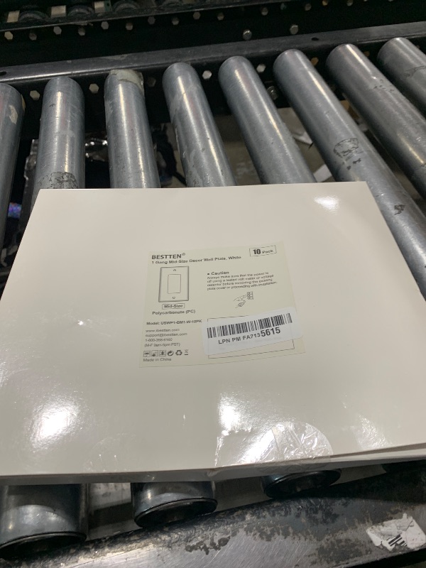 Photo 1 of [10 Pack] BESTTEN 1-Gang Mid-size Decorator Wall Plate, Unbreakable Polycarbonate Midway Outlet and Switch Cover, H5.04” x W3.27”, ETL Listed, White