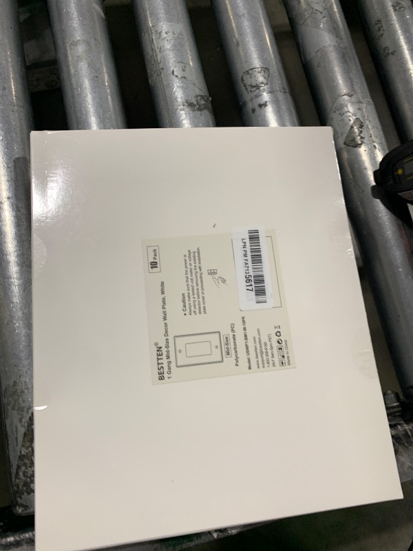 Photo 1 of [10 Pack] BESTTEN 1-Gang Mid-size Decorator Wall Plate, Unbreakable Polycarbonate Midway Outlet and Switch Cover, H5.04” x W3.27”, ETL Listed, White