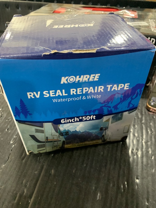 Photo 1 of Kohree RV Sealant Tape, 6 Inch x 50 Foot RV Roof Tape White, UV Resistant, Weatherproof Repair Sealant Tape for RV, Boat Sealing, Truck Stop Camper Roof Leaks