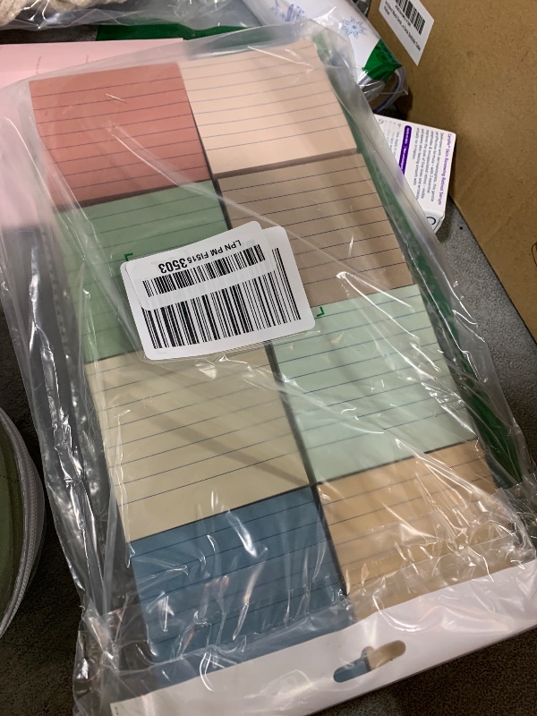 Photo 1 of (16 Pack) Lined Sticky Notes 3x3 in Ruled Stickies Super Sticking Power Memo Pads Vintage Colors