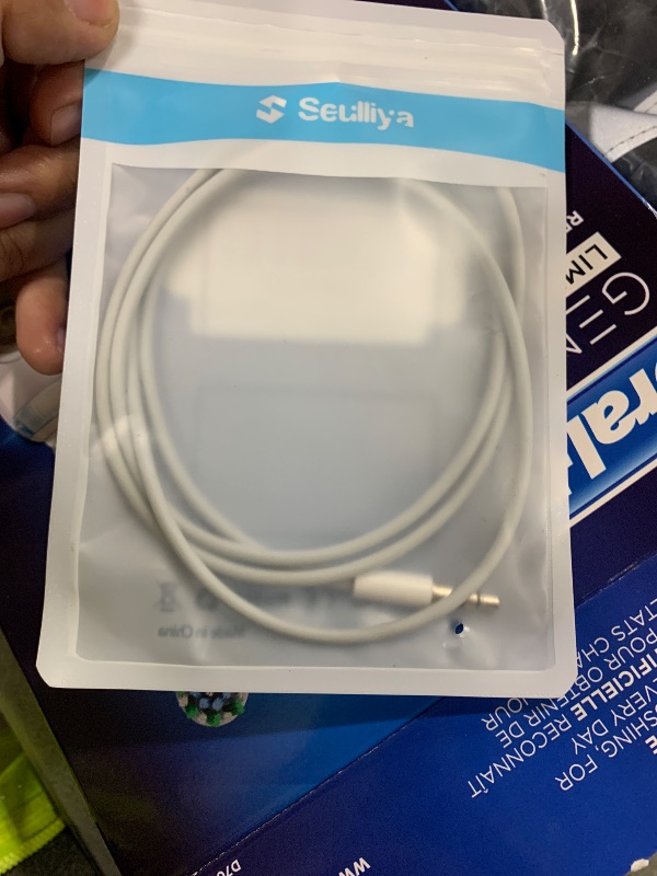 View 2 of (Apple MFi Certified) iPhone AUX Cord,Lightning to 1/8 Inch Audio Cable,3.3ft, Headphone Jack Adapter Male Aux Stereo Audio Cable Compatible for iPhone 14/13/12/11/XR/X/8/7 (White)