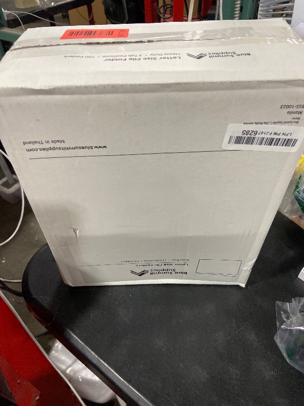 Photo 1 of 100 Blue Summit Supplies Heavy Duty File Folders Letter Size with 1/3 Cut Reinforced Tabs, Thick 14pt Manila Paper, Heavy Duty Manila Folders for Office, Home, or Classroom