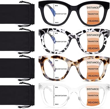 Photo 1 of 
Progressive Multifocus Reading Glasses for Women Men Blue Light Blocking Computer No Line Multifocal Readers