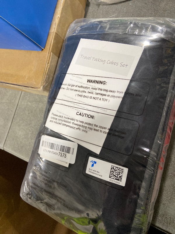 Photo 1 of 10 Set Compression Packing Cubes for Travel Essentials,Compressible Expandable Packing Cubes for Suitcase,OlarHike Luggage Organizer Bags for Travel,Handy Helper for Organizing Clothes(Black)