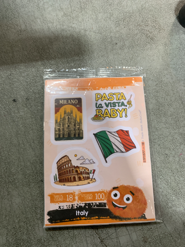 Photo 1 of 100Pcs Italy Stickers for Scrapbooking, for Luggage, for Water Bottle - Italian Stickers and Decals - Italy Party F avors - Gift for Women & Men