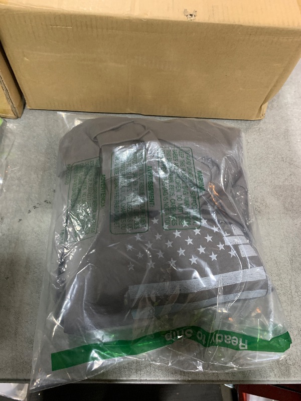 Photo 1 of ****STOCK PHOTO SIMILAR TO ITEM****
Freedom Distressed American Flag Cross Pullover Hoodie (Size Unknown)
