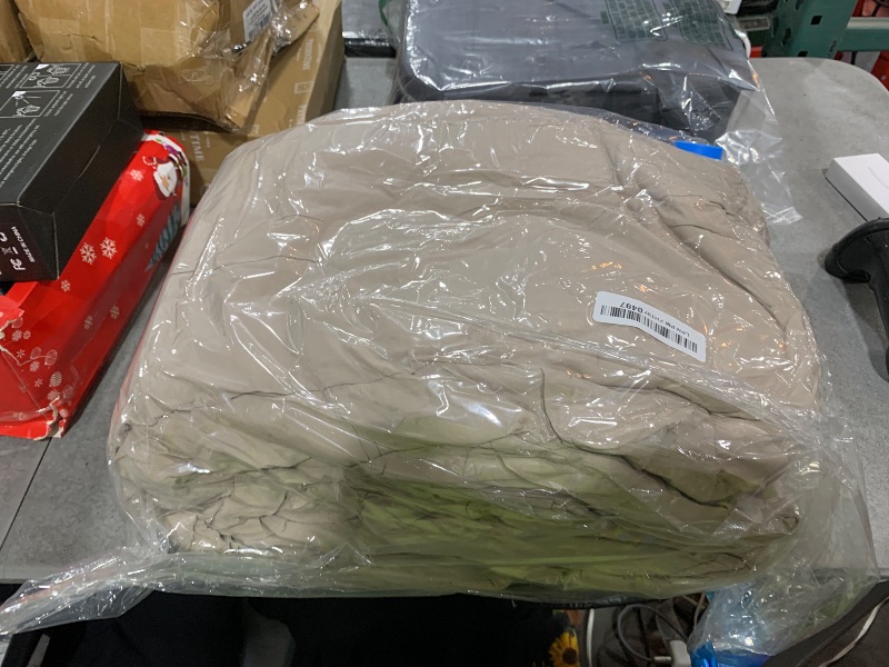 Photo 1 of CozyTide California King Comforter Set (106×96 Inch),Cotton Linen Feel Textured Comforter Set,Lightweight Fluffy Cal King Bedding Comforter Set 3 Pieces