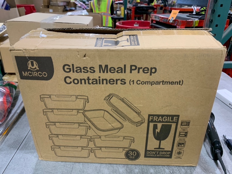 Photo 1 of [8-Pack,30 oz]Glass Meal Prep Containers,Glass Food Storage Containers,Airtight lunch Containers with Lids, Microwave, Oven, Freezer and Dishwasher