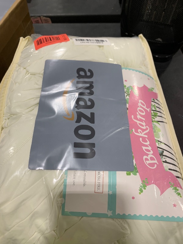 Photo 1 of 30 ft x 10 ft Wrinkle Free Ivory Backdrop Curtain for Wedding Parties, Polyester Ivory Photo Backdrop Drapes 6 Panels 5x10ft for Baby Shower Photoshoot Engagement Birthday Party Photography Background