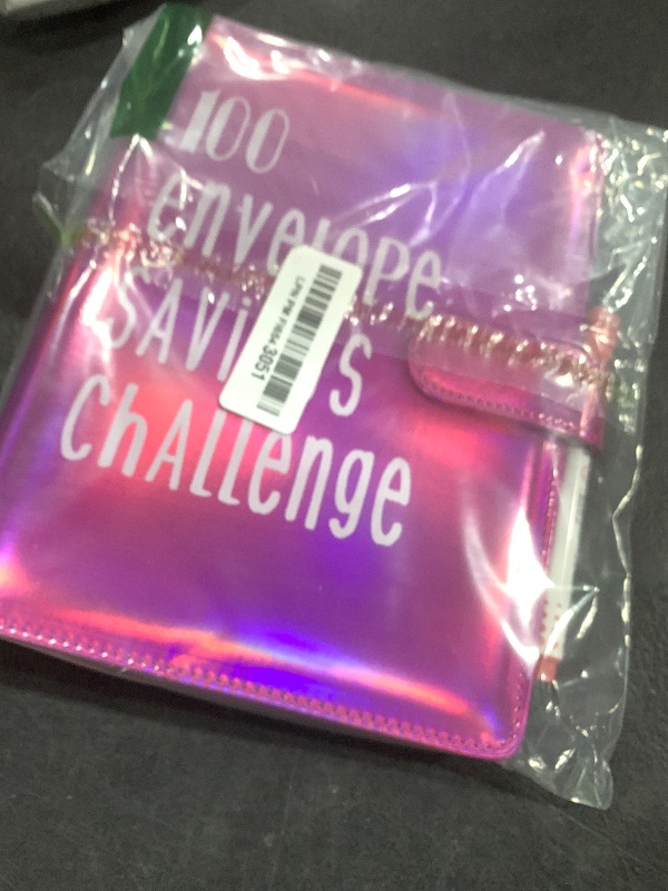Photo 1 of 100 Envelope Savings Challenge Binder, Money Saving Binder with Cash Envelopes, from 30 Days to 52 Weeks, to Save $500,$5,050 and $10,000, back to school supplies,gift for children (fuchsia rose)