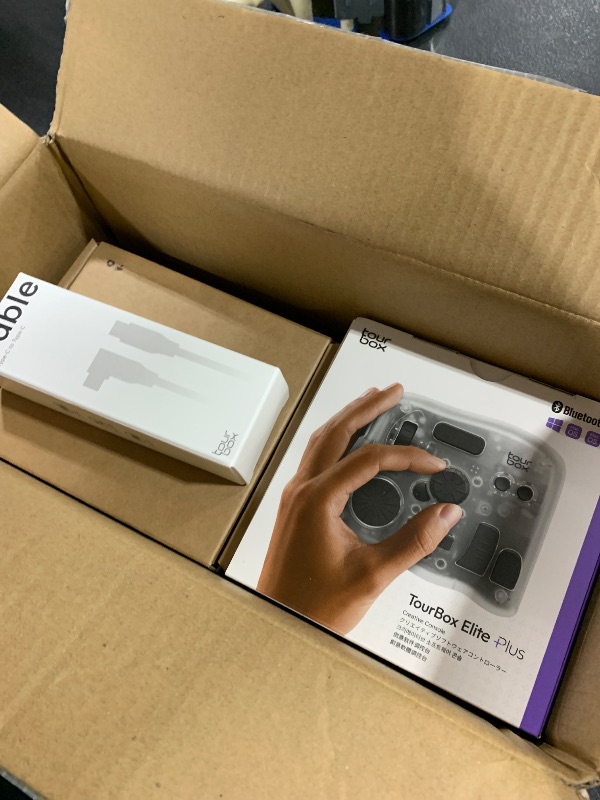 Photo 1 of TOUR BOX Elite Plus - iPad Drawing Bluetooth Controller, Video Editing Photo Color Grading Speed Editor, Programmable Keyboard for Davinci Procreate Adobe Softwares and More, Creative Console Set