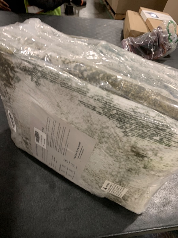 Photo 1 of Kelarea Living Room Rug, 6x9 Rug Modern Abstract Washable Rugs Green Faux Wool Vintage Carpets, Non Slip Rugs for Bedroom, Dining Room, College Dorm, Kids Playroom, Home Office