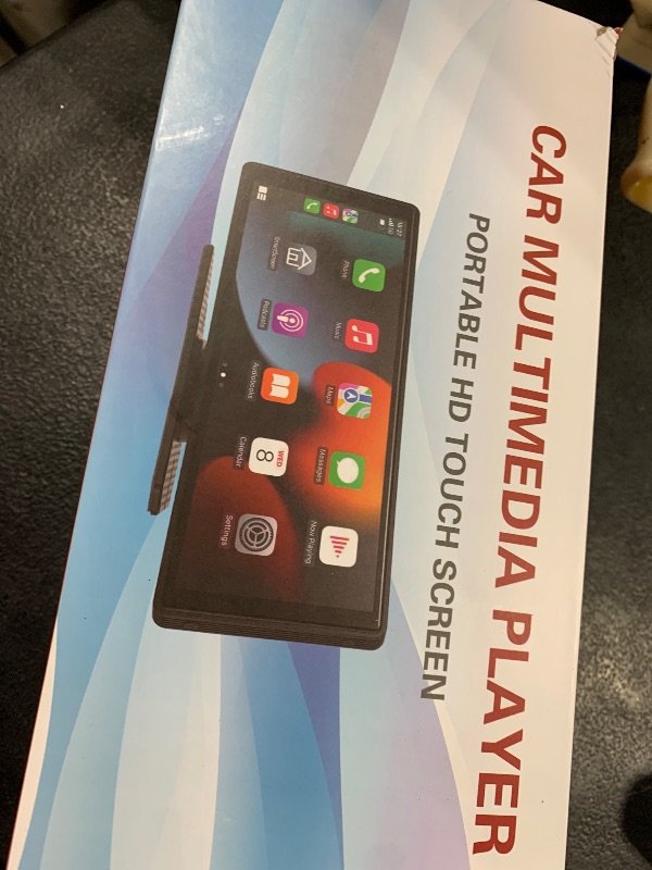 Photo 1 of 10.26” Carplay Screen for Car, HD IPS Wireless Portable Touch Screen with 64GB TF Card – Supports Apple Carplay & Android Auto, Mirror Link/4K Dash Cam/1080P Rear Camera/BT/FM/Voice Control