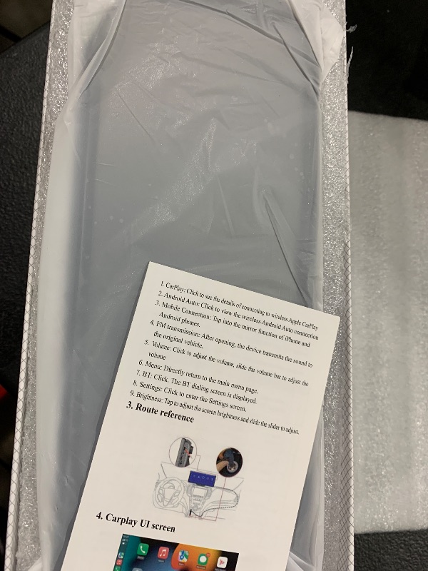 Photo 1 of 10.26” Carplay Screen for Car, HD IPS Wireless Portable Touch Screen with 64GB TF Card – Supports Apple Carplay & Android Auto, Mirror Link/4K Dash Cam/1080P Rear Camera/BT/FM/Voice Control