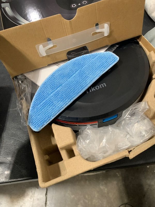 Photo 1 of **INCOMPLETE** SEE NOTES** Tikom Robot Vacuum and Mop Combo, 5000Pa Robotic Vacuum Cleaner, 150 Min Max, App & Remote Control, Ideal for Hard Floor, Carpet, Pet Hair, Self-Charge(G8000 Max)