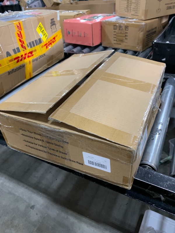 Photo 1 of Secret Space 12 Pack X Large Shoe Organizer Storage Boxes for Closet, Modular Space Saving Shoe Boxes Clear Plastic Stackable Sneaker Containers Display Case with Lids, White