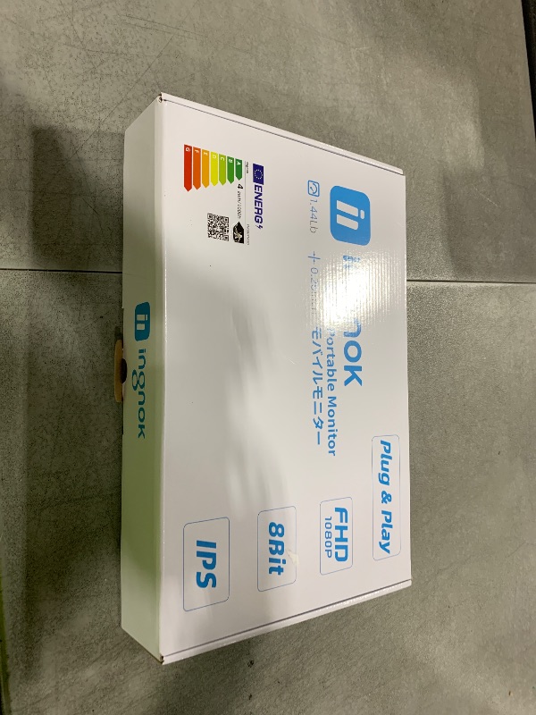 Photo 1 of Ingnok Portable Monitor, Ultra Slim 15.6 Inch FHD IPS Laptop Screen Extender with Adjustable Stand, USB C Compatible, Ideal for Travel and Office