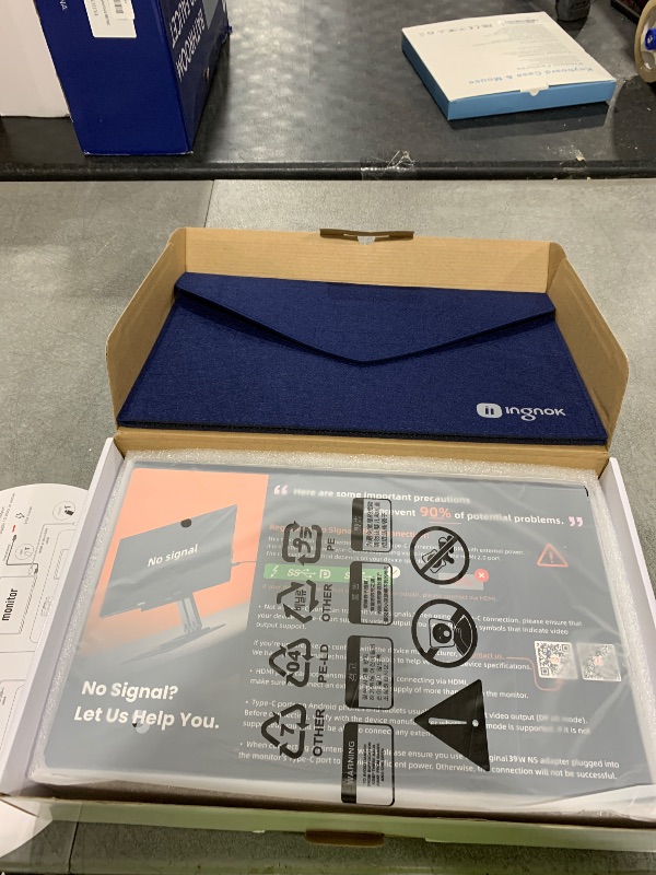 Photo 1 of Ingnok Portable Monitor, Ultra Slim 15.6 Inch FHD IPS Laptop Screen Extender with Adjustable Stand, USB C Compatible, Ideal for Travel and Office