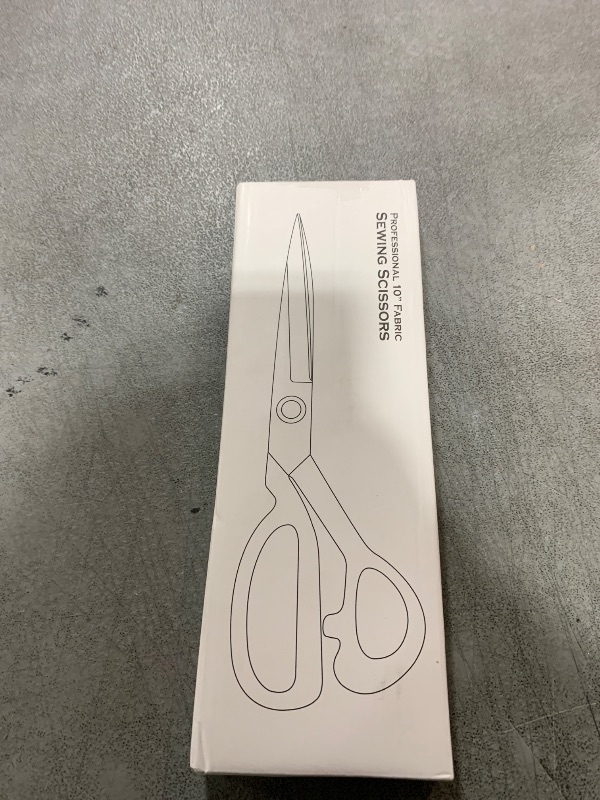 Photo 1 of 10 Inch Professional Fabric Scissors Heavy Duty Sewing Shears Sharp Leather Scissors High Carbon Steel Ergonomic Fabric Shears for Quilting, Sewing, Heavy Duty Cutting
