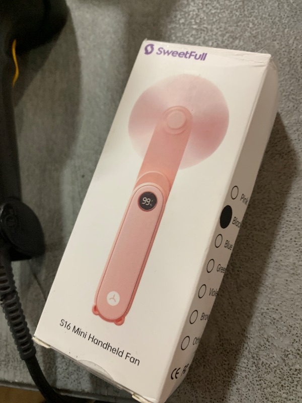 Photo 1 of FLASHLIGHT NON FUNCTIONAL-------------------------------------------------------------------------------------------------- SWEETFULL Portable Handheld Mini Fan with LED Display, 3-in-1 Personal Foldable USB Rechargeable Hand Held Fan & Flashlight for Tra