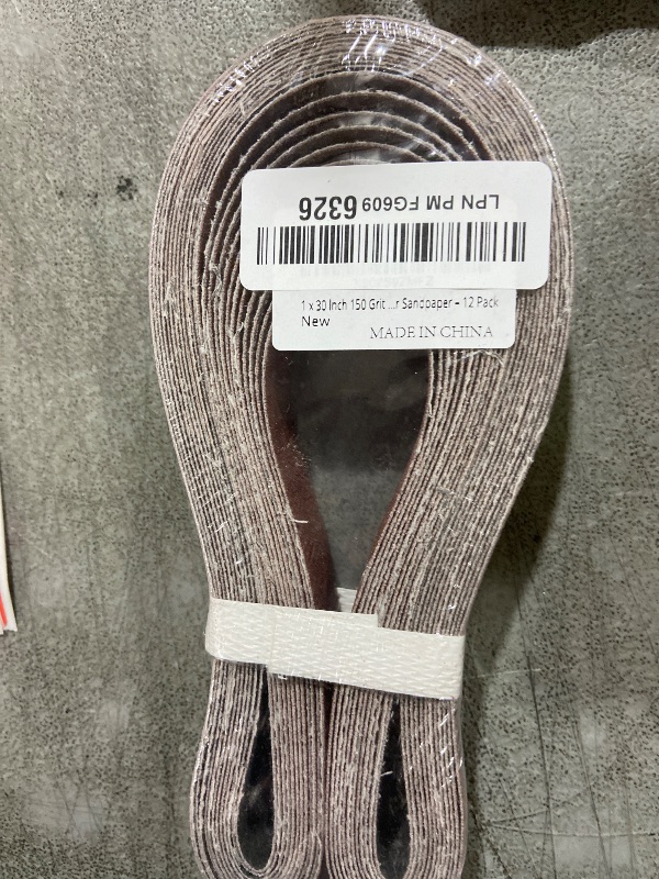 Photo 1 of 1 x 30 Inch 150 Grit Sanding Belt | Premium Aluminum Oxide Sanding Belt | Premium Sander Sandpaper – 12 Pack