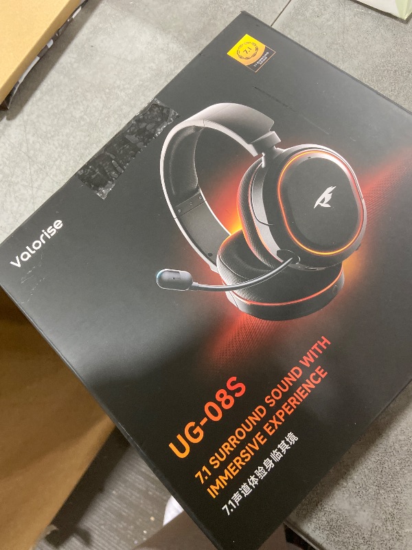 Photo 1 of Wireless Gaming Headset, 7.1 Surround Sound, 2.4Ghz USB Gaming Headphones Bluetooth 5.4, 100-Hr Noise Canceling Mic RGB Light, Wireless Headset for PC PS5 PS4 Mac Switch, ONLY Wired Mode Suit for Xbox