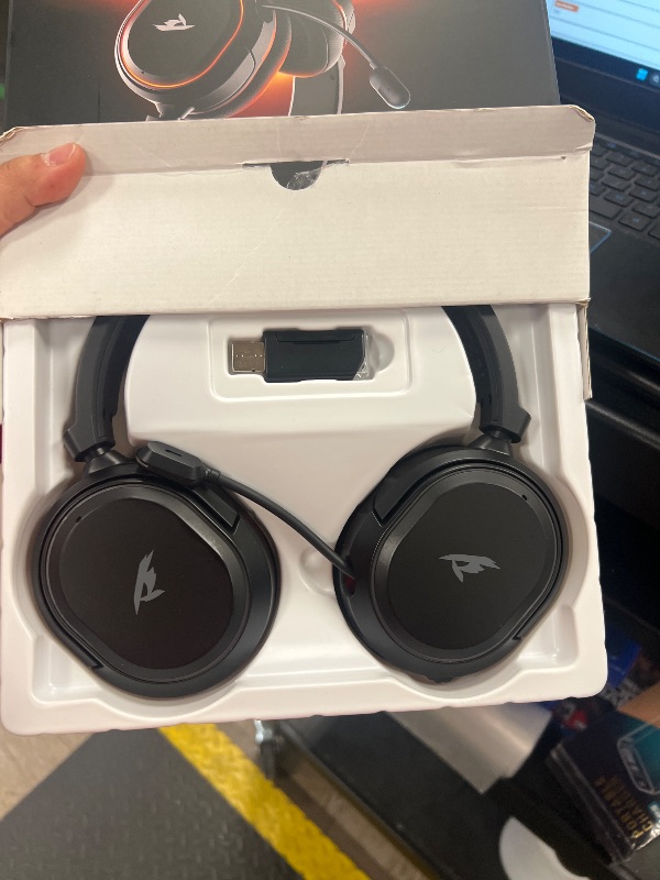 Photo 1 of Wireless Gaming Headset, 7.1 Surround Sound, 2.4Ghz USB Gaming Headphones Bluetooth 5.4, 100-Hr Noise Canceling Mic RGB Light, Wireless Headset for PC PS5 PS4 Mac Switch, ONLY Wired Mode Suit for Xbox