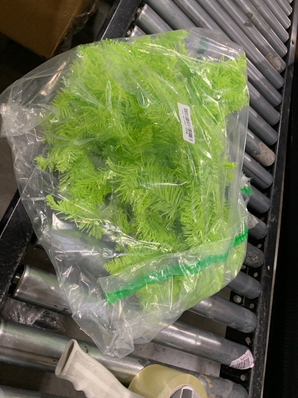 Photo 1 of 3FT Christmas Tree with Lights, 40 Led Battery Operated Powerd Bendable Mini Whimsical Lime Green Light Up Remote Contral Timer Curved Unique Artificial Xmas Decorations Small Fake Pine Tree Decor