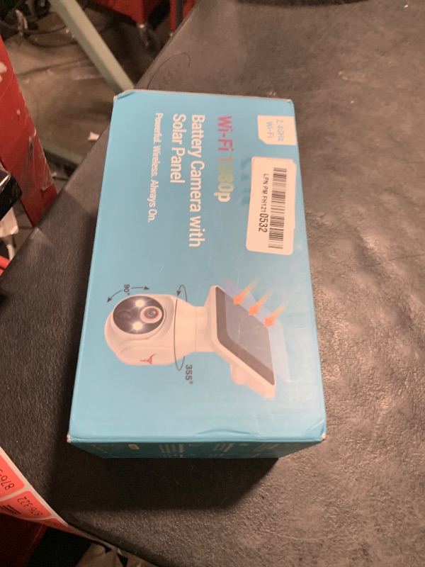 Photo 1 of 1080p Security Camera Wireless with Solar Panel, AI Human Detection, 2-Way Audio, Color Night Vision, 2.4G WiFi Only, Cloud Storage (Sold Separately), Indoor/Outdoor Surveillance Bullet Cam (WiFi)