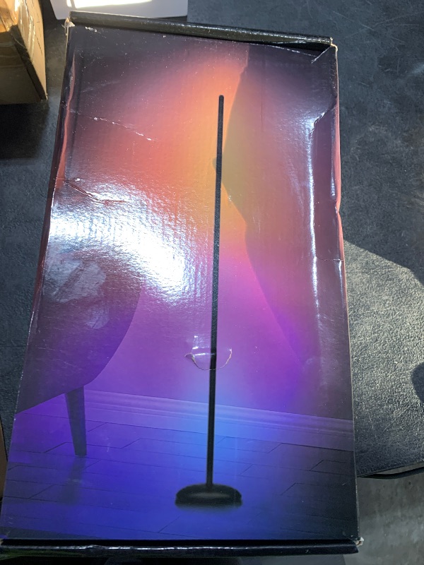 Photo 1 of Vexinat Corner Floor Lamp, Smart RGB LED Corner Lamp with App & Remote, Modern Floor Lamp with 16 Million Colors, Music Sync, Scene Modes, Color Changing Standing Lamps for Living Room, Bedroom