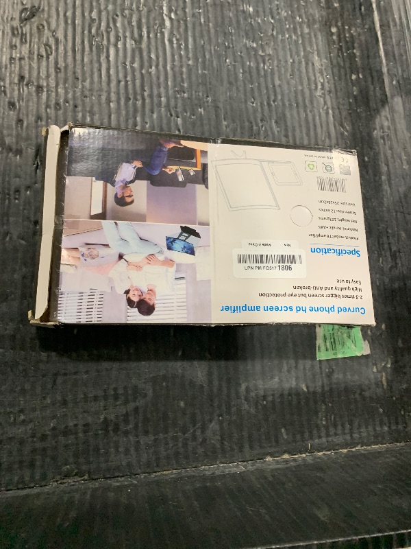 Photo 1 of Screen Magnifier for Cell Phone, 12" Curved Magnifying Screen Upgraded HD 3D Screen Amplifier Phone Stand with Screen Enlarger Compatible with All Smartphones for Movies Videos (White)